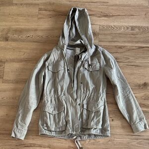 Full Tilt Light Army Green Cotton Utility Jacket